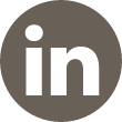 LinkedIn Icon light brown color