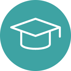 Icon Graduation Cap Teal