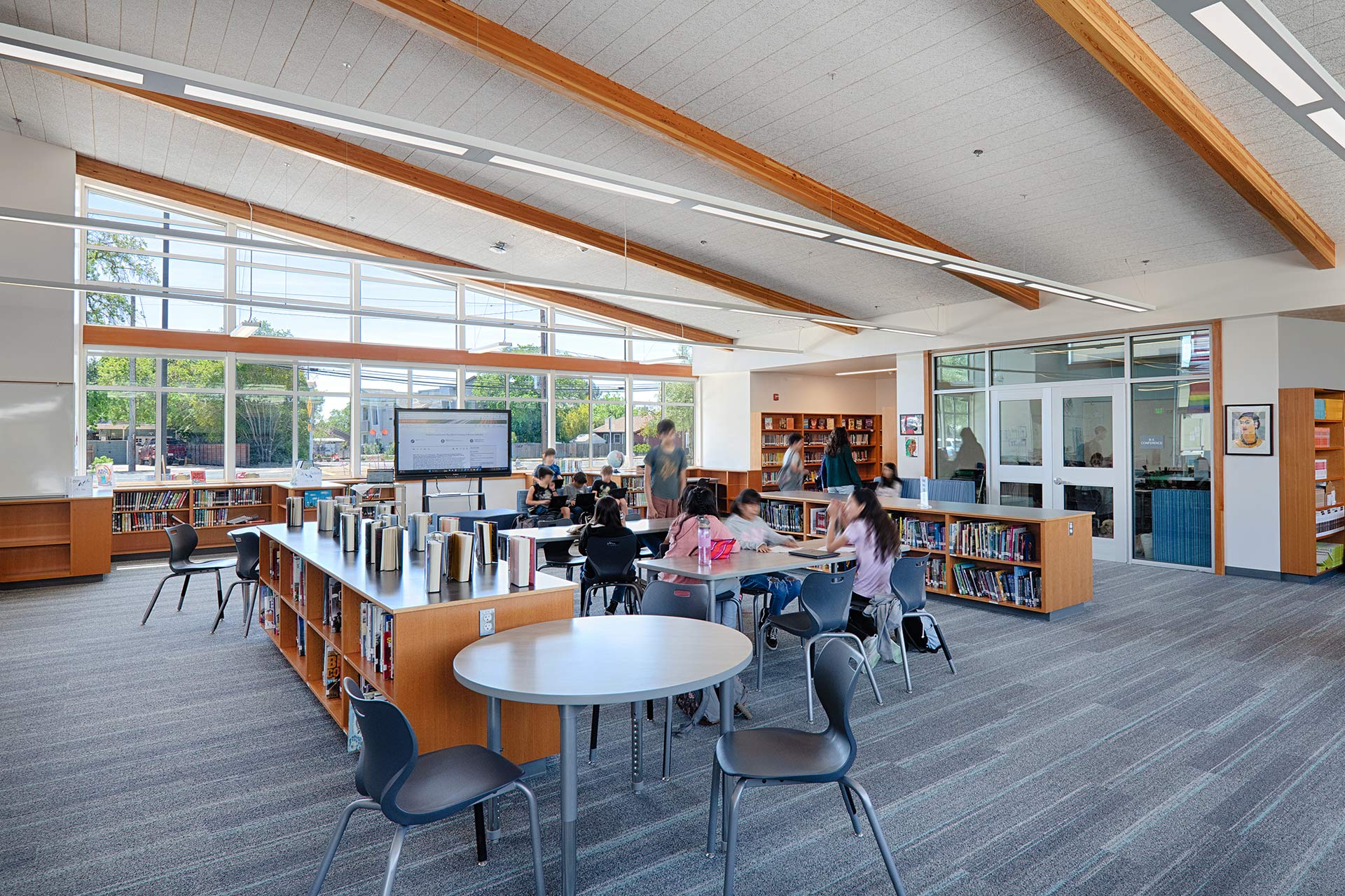 Unidos Middle School Library Interior