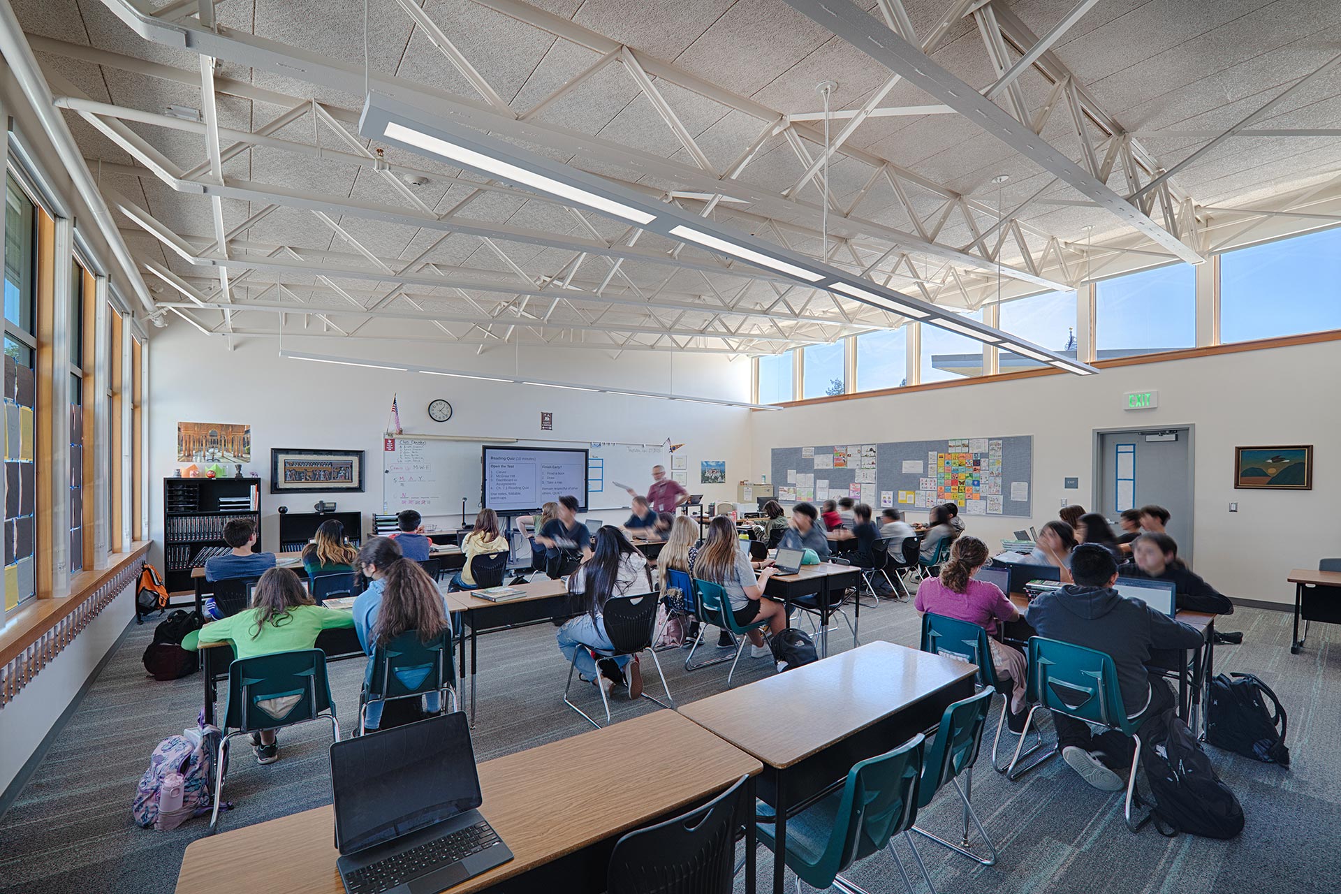 Unidos Middle School Renovated Classroom Interior