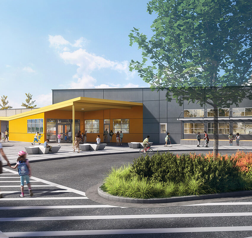 Lake Elementary School rendering - Campus Entrance