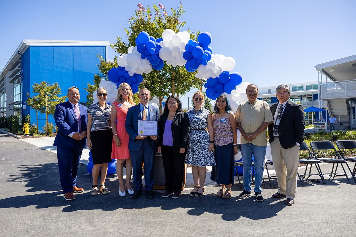 Sunnyvale MS Folia Classroom Building Ribbon Cutting