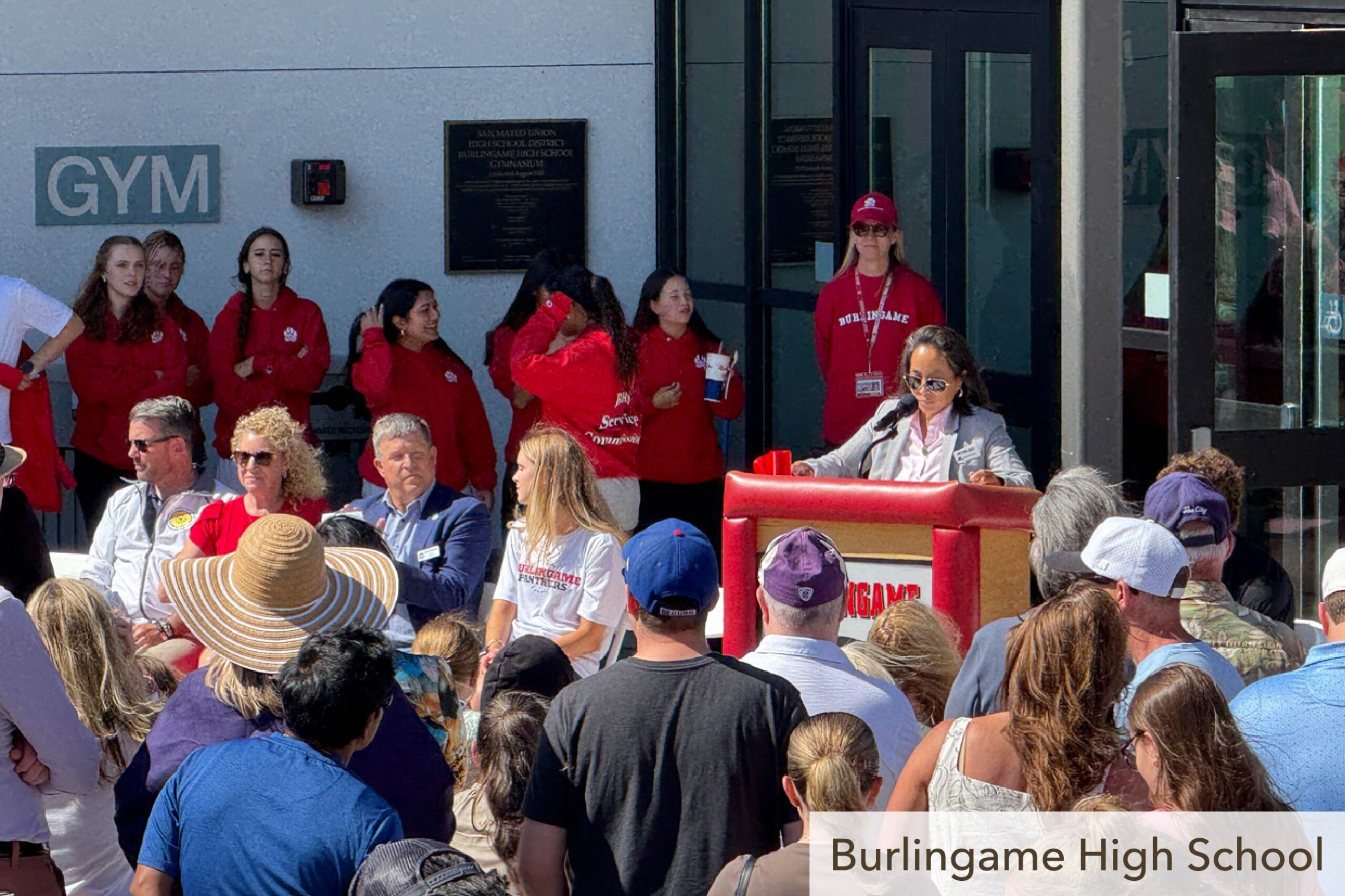 Burlingame High School Gym Ribbon Cutting event